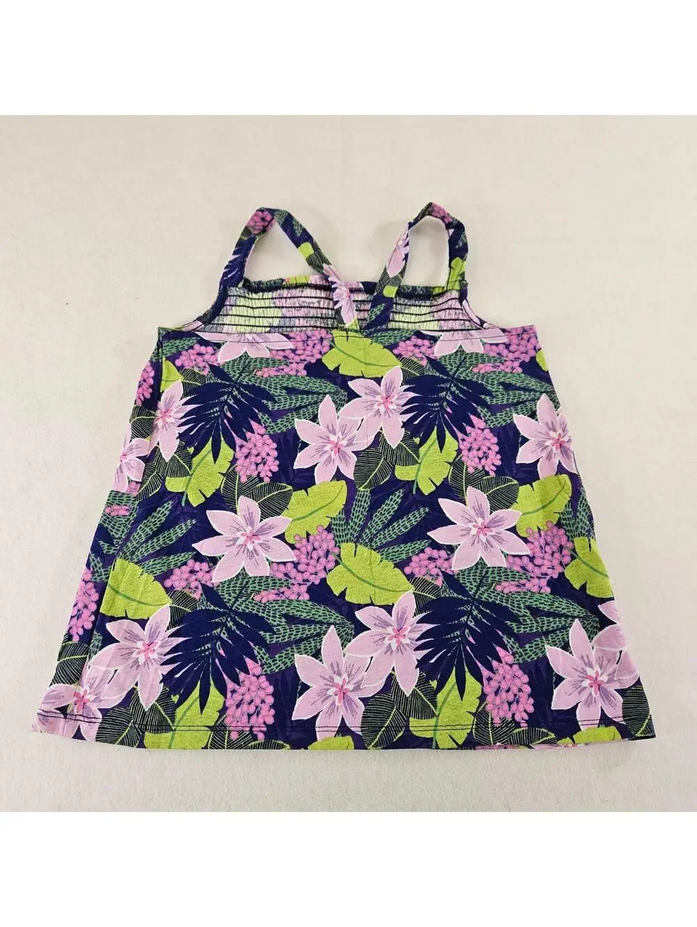 The Children’s Place Girls Floral Tank Top Size L (10/12) Tropical Summer Cami